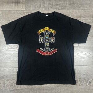 Guns N Roses Appetite for Destruction Black Band T-Shirt 2005 Bravado AAA Large